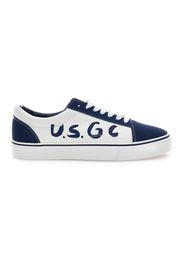 Golf Club Sneakers Uomo Bianco/blu In Materie Tessili Con Chiusura Stringata