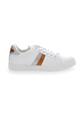 Grazie Sneakers Donna Bianco In Materiale Sintetico Con Chiusura Stringata