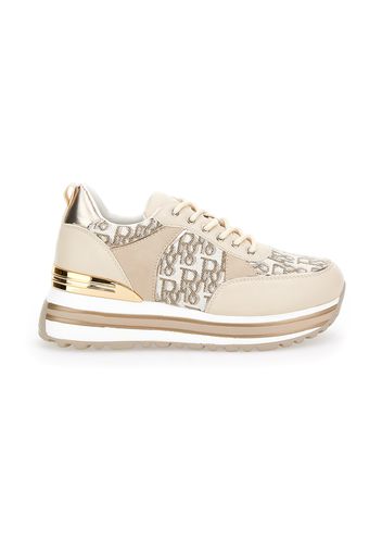 Grazie Sneakers Donna Beige In Materiale Sintetico/materie Tessili Con Chiusura Stringata