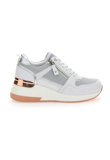 Grazie Sneakers Donna Bianco In Materiale Sintetico Con Chiusura Con Cerniera