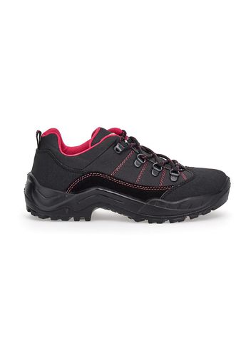 Jacalu Scarpe Da Trekking Donna Nero In Pelle/materie Tessili Con Chiusura Stringata