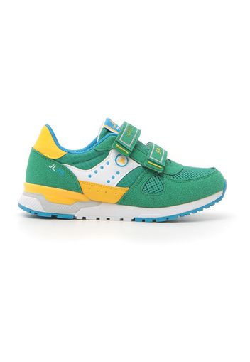 Johes Land Sneakers Bambino Verde In Materie Tessili/materiale Sintetico Con Chiusura In Velcro