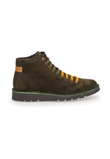 Johes Land Scarpe Stringate Uomo Verde In Pelle Con Chiusura Con Cerniera