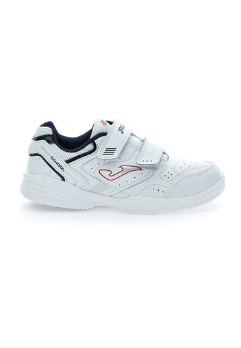 Joma Scarpe Da Running Bambino Bianco/blu In Pelle/materiale Sintetico Con Chiusura In Velcro