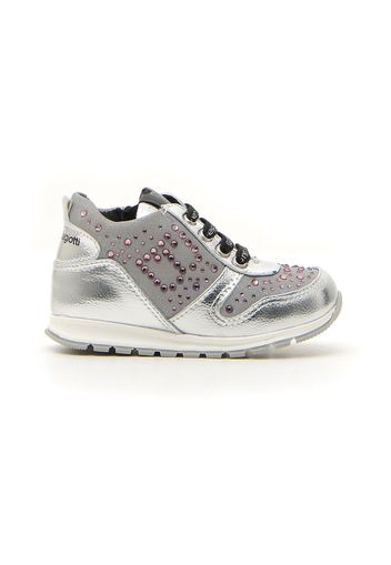 Laura Biagiotti Sneakers Bambina Argento In Materiale Sintetico Con Chiusura Con Cerniera