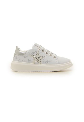 Laura Biagiotti Sneakers Bambina Bianco In Materiale Sintetico Con Chiusura Con Cerniera