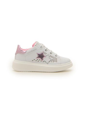 Laura Biagiotti Sneakers Bambina Bianco In Materiale Sintetico Con Chiusura Con Cerniera