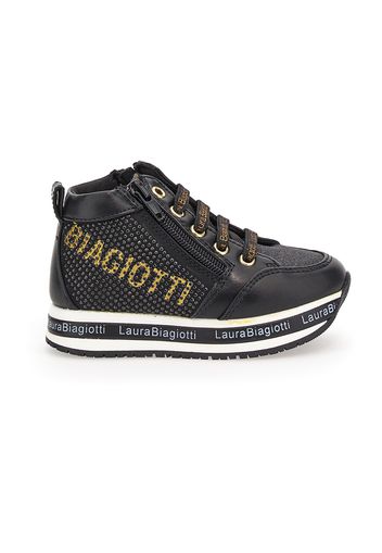 Laura Biagiotti Sneakers Bambina Nero In Materiale Sintetico/materie Tessili Con Chiusura Con Cerniera