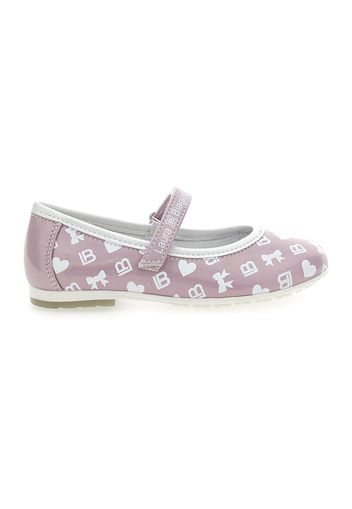 Laura Biagiotti Ballerine Bambina Rosa In Materiale Sintetico Con Chiusura In Velcro