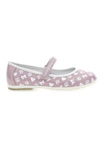 Laura Biagiotti Ballerine Bambina Rosa In Materiale Sintetico Con Chiusura In Velcro