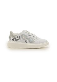 Laura Biagiotti Sneakers Bambina Bianco In Materiale Sintetico Con Chiusura Con Cerniera