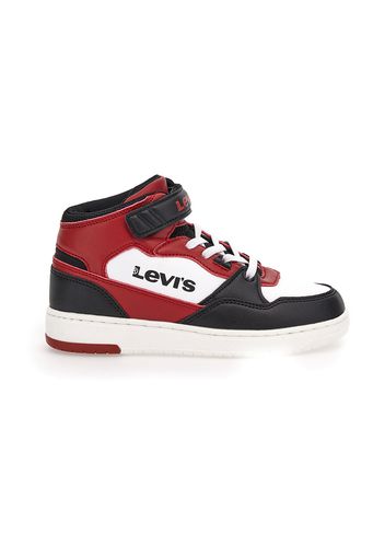 Levi's Sneakers Bambino Rosso/nero In Materiale Sintetico/materie Tessili Con Chiusura In Velcro