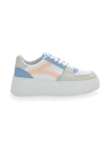 Maira Sneakers Donna Bianco/blu In Materiale Sintetico Con Chiusura Stringata