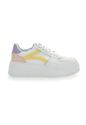 Maira Sneakers Donna Bianco In Materiale Sintetico Con Chiusura Stringata