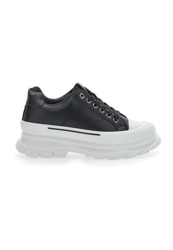 Maira Sneakers Donna Nero In Materiale Sintetico Con Chiusura Stringata