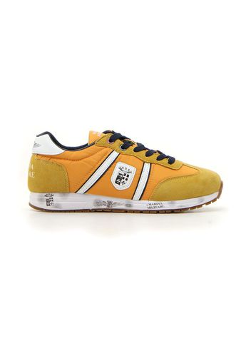 Marina Militare Sneakers Uomo Giallo In Materie Tessili,pelle/materiale Sintetico Con Chiusura Stringata