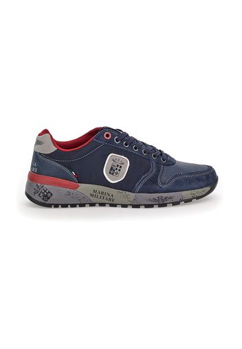 Marina Militare Sneakers Uomo Blu In Materie Tessili/materiale Sintetico Con Chiusura Stringata