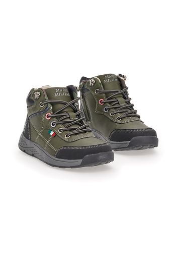 Marina Militare Scarpe Stringate Bambino Verde In Materiale Sintetico/materie Tessili Con Chiusura Con Cerniera