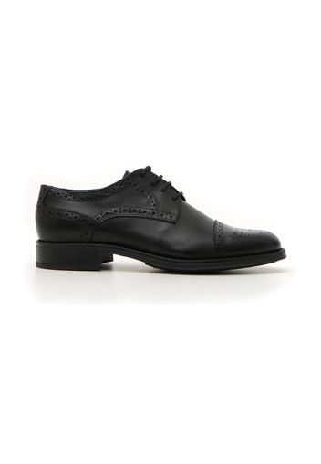 Max Dillan Scarpe Stringate Uomo Nero In Pelle Con Chiusura Stringata