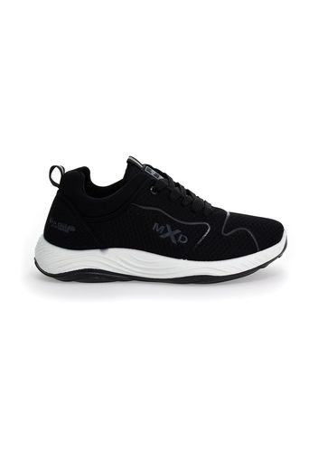 Max Dillan Sneakers Uomo Bianco/nero In Materie Tessili Con Chiusura Stringata