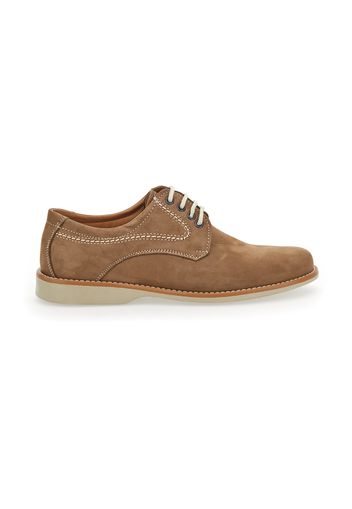 Max Dillan Scarpe Stringate Uomo Beige In Pelle Con Chiusura Stringata