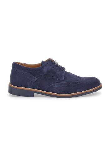 Max Dillan Scarpe Stringate Uomo Blu In Pelle Con Chiusura Stringata