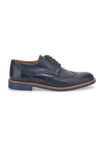 Max Dillan Scarpe Stringate Uomo Blu In Pelle Con Chiusura Stringata