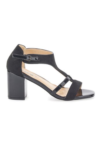 Me&me Sandali Donna Nero In Materiale Sintetico Con Chiusura Con Cinturino