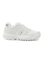 Me&me Sneakers Donna Bianco In Materiale Sintetico Con Chiusura Stringata