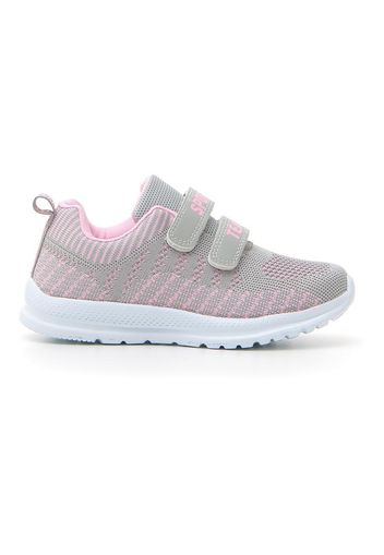 Mio Tempo Sneakers Bambino Grigio In Materie Tessili Con Chiusura In Velcro