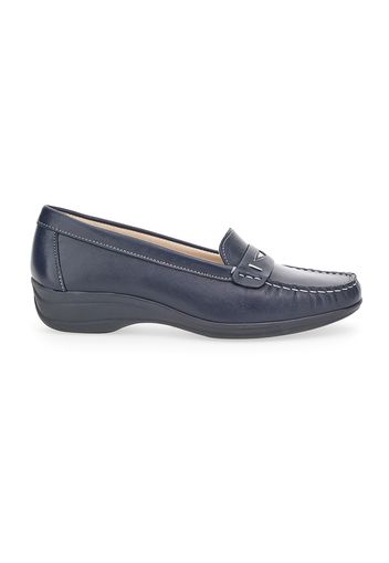 Mocassino It. Mocassini Donna Blu In Pelle