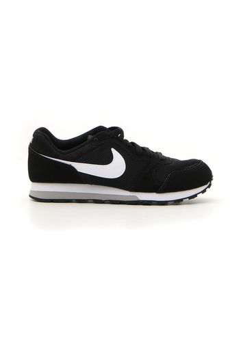 Nike 7316 001 Bambino Nero In Cuoio Rivestito/materie Tessili Con Chiusura Stringata