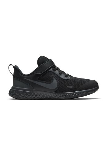 Nike Revolution 5 Bambino Nero In Pelle/materie Tessili Con Chiusura In Velcro