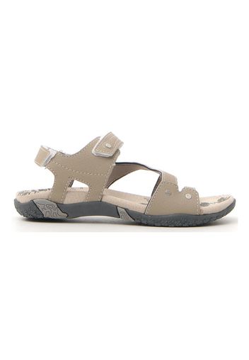 Overland Sandali Donna Beige In Materiale Sintetico Con Chiusura In Velcro