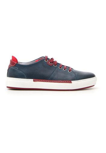 Pittarello Plus Sneakers Uomo Blu In Pelle Con Chiusura Stringata