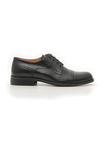 Pittarello Plus Scarpe Stringate Uomo Nero In Pelle Con Chiusura Stringata