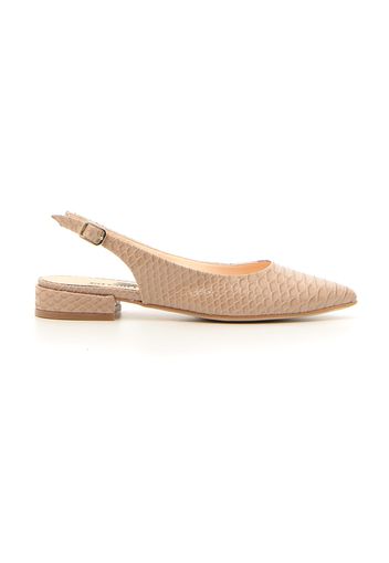 Pittarello Ballerine Donna Beige In Materiale Sintetico Con Chiusura Con Cinturino