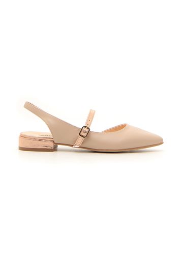 Pittarello Ballerine Donna Beige In Materiale Sintetico Con Chiusura Con Cinturino