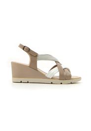 Pittarello Sandali Donna Beige In Pelle Con Chiusura Con Cinturino