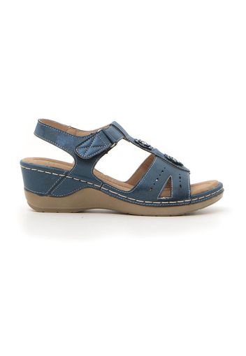 Plocadi Sandali Donna Blu In Materiale Sintetico Con Chiusura In Velcro