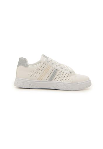 Prima Riga Sneakers Donna Argento In Materiale Sintetico Con Chiusura Stringata