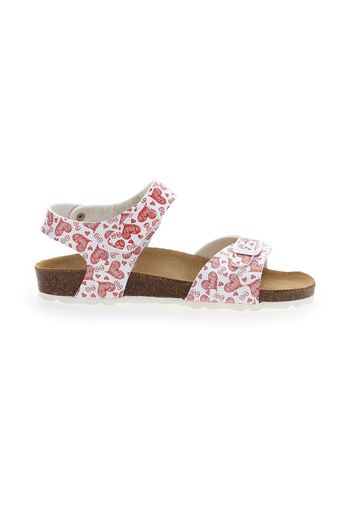 Prima Riga Sandali Donna Bianco In Materiale Sintetico Con Chiusura In Velcro