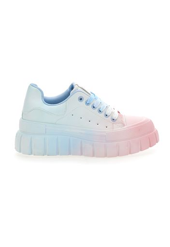 Prima Riga Sneakers Donna Blu In Materiale Sintetico/materie Tessili Con Chiusura Stringata