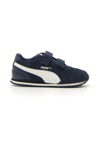 Puma St Runner V2 Sd V Bambino Blu In Materie Tessili Con Chiusura In Velcro