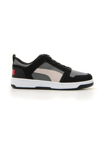 Puma Rebound Layup Uomo Nero In Materiale Sintetico/pelle Con Chiusura Stringata