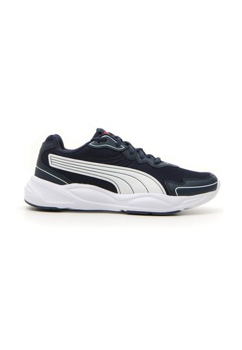 Puma 90s Runner Uomo Bianco/blu In Materie Tessili Con Chiusura Stringata