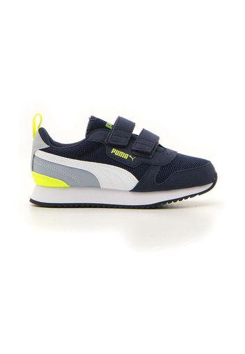 Puma R78 V Ps Bambino Blu In Materie Tessili Con Chiusura In Velcro