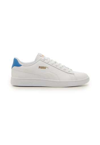 Puma Smash Uomo Bianco In Pelle/materiale Sintetico Con Chiusura Stringata