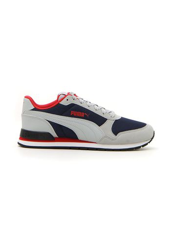 Puma St Runner Bambino Grigio In Materie Tessili/materiale Sintetico Con Chiusura Stringata