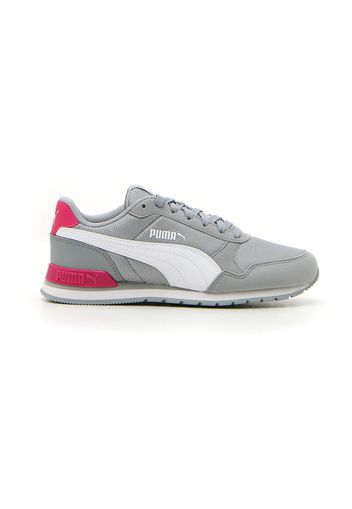 Puma St Runner V2 Mesh Jr Bambina Grigio In Materiale Sintetico/materie Tessili Con Chiusura Stringata